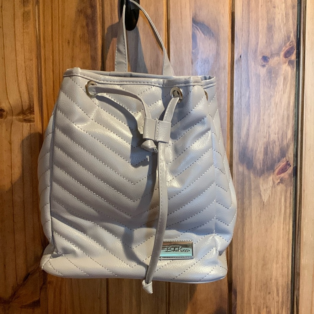 Bella Russo gray backpack purse.